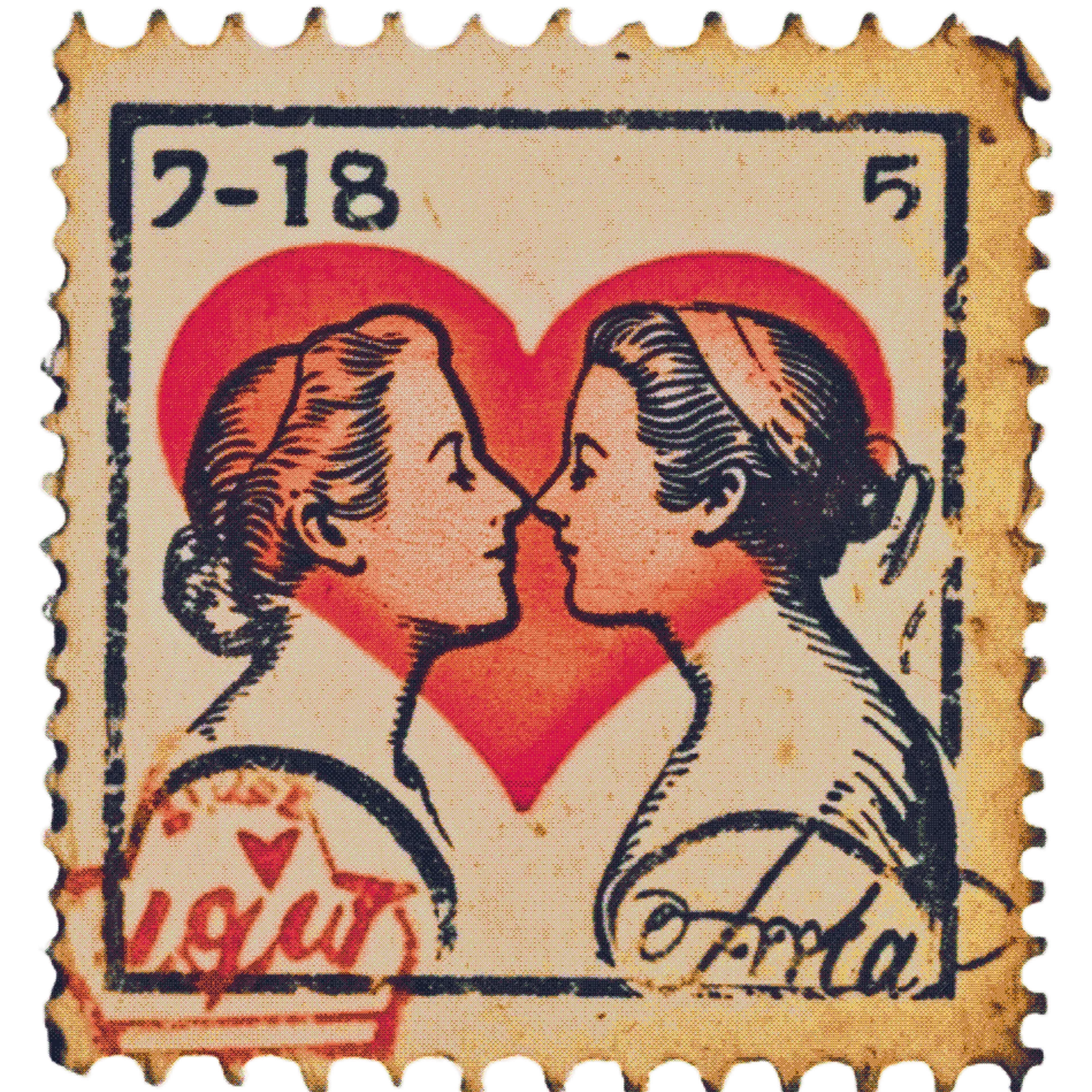 Heart Postal Stamp
