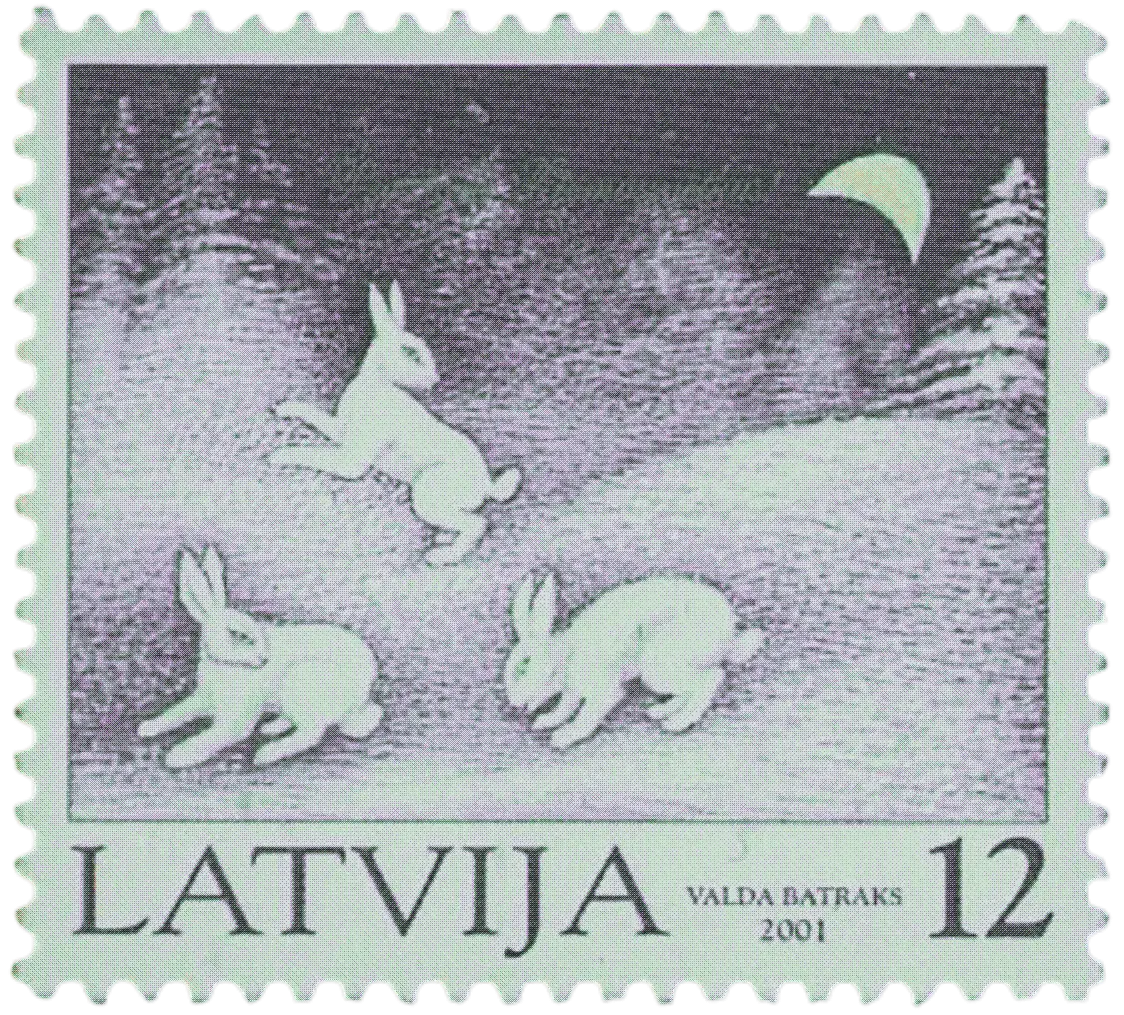 Rabbits Stamp